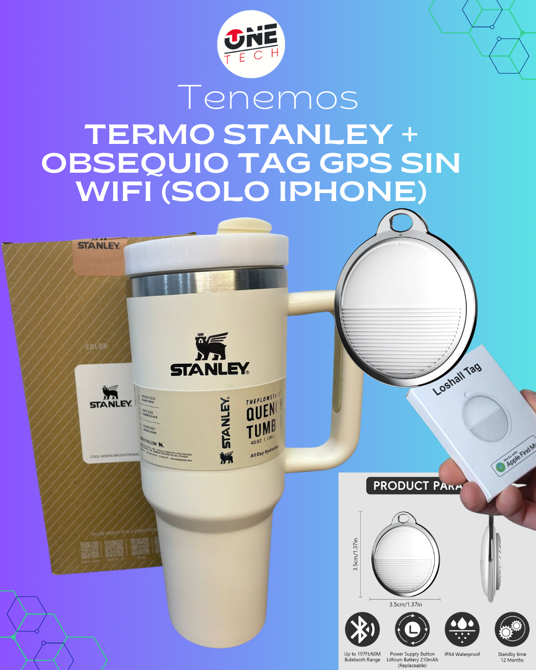TERMO STANLEY+MINI GPS SIN WIFI (IPHONE)